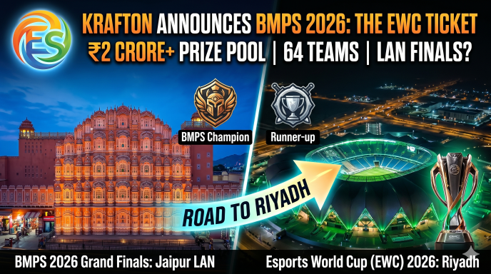 Road to Riyadh: KRAFTON Unveils BMPS 2026 with ₹2 Crore Prize Pool and Esports World Cup Slots